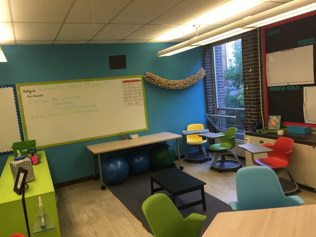 This active learning environment at Manistee Public Schools was made possible by Custer.
