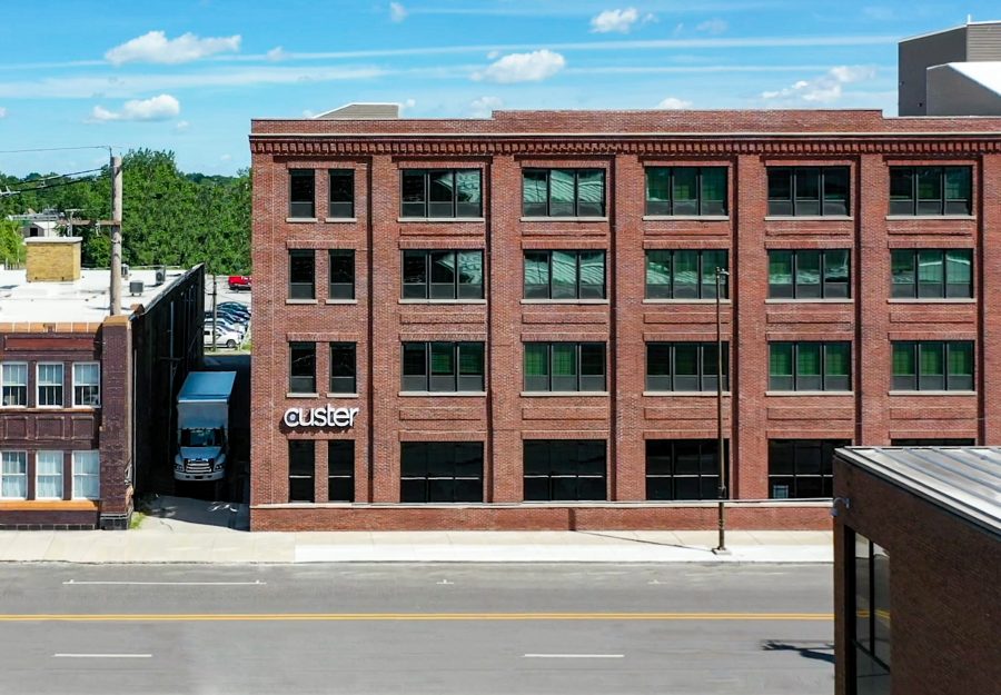 Outside view of Custer Inc. showroom in Fort Wayne, IN