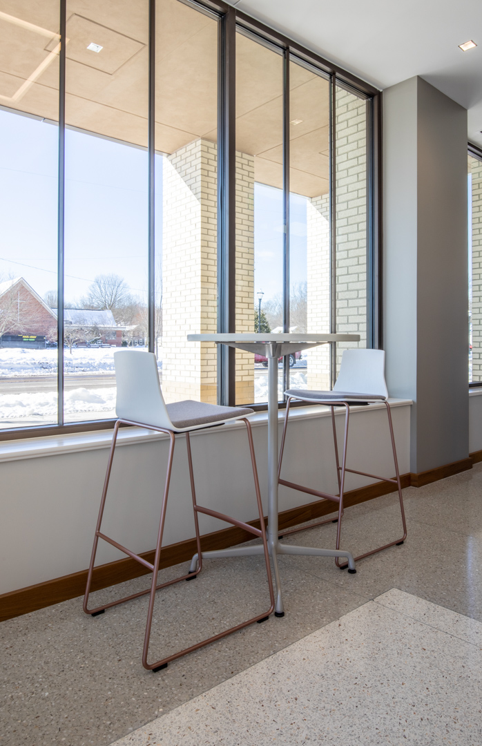 Tall table with a pair of table height chairs