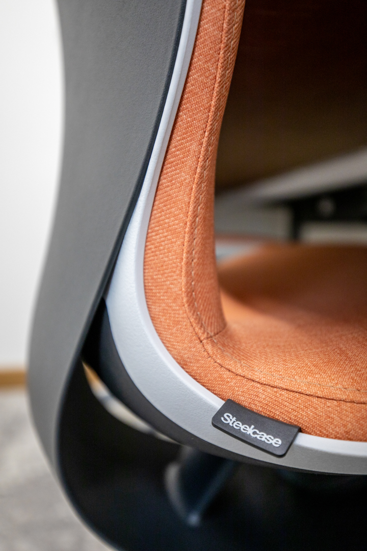 Close up of ergonomic office chair